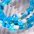 Bracelet en agate bleu clair | Argent sterling 925 | Pierre précieuse en forme de champignon en verre Firefly